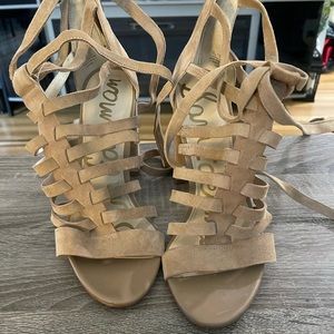 Sam Edelman cage heels. Beige size 10 never worn